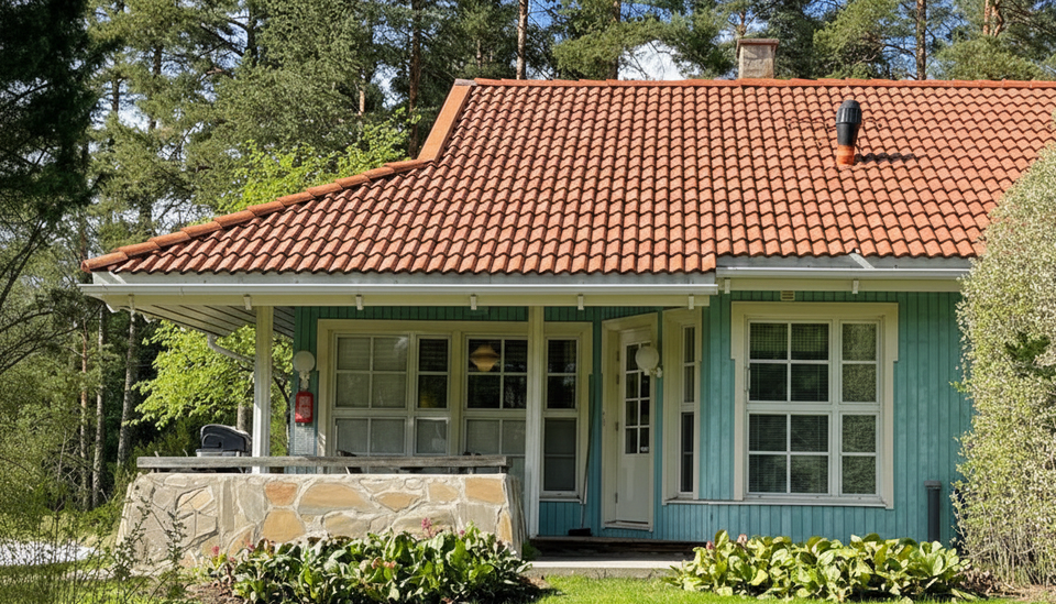 Alkuperäisellä alueella kolmen makuuhuoneen loma-asunto